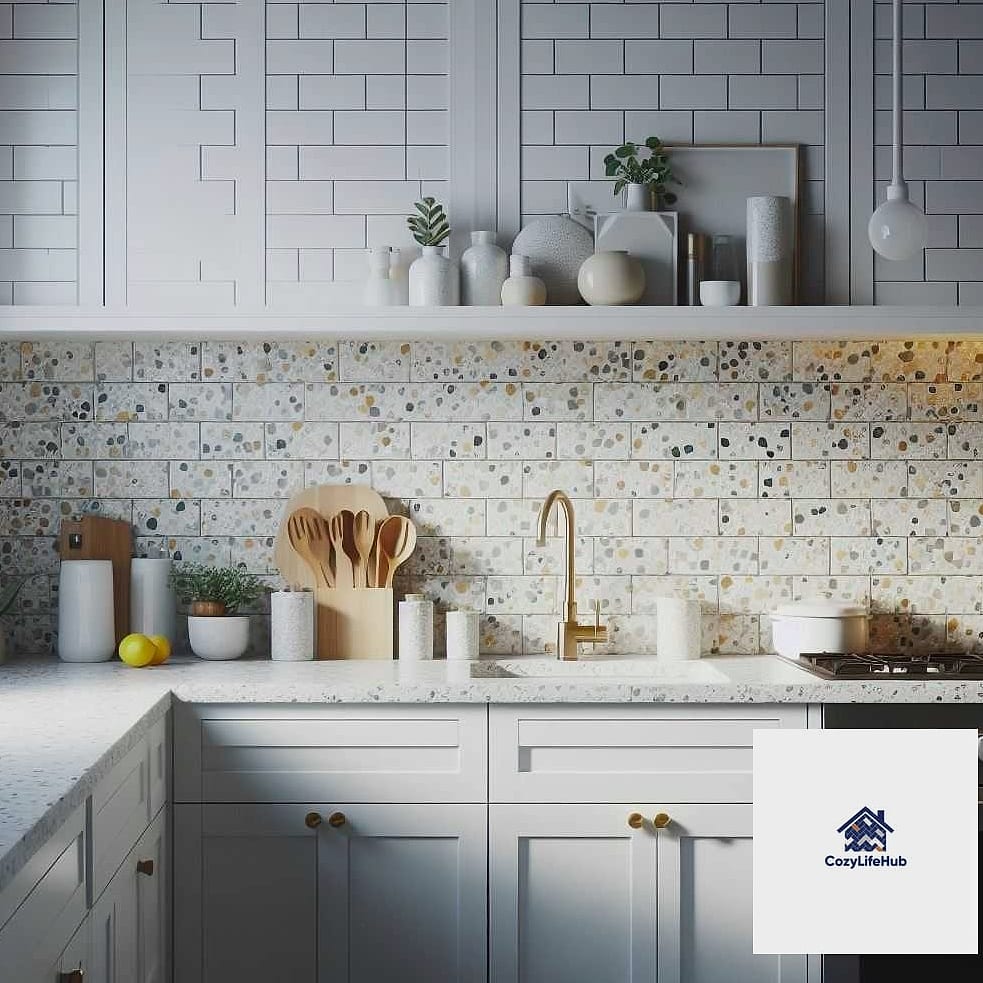 19 Terrazzo Backsplash Ideas That Look Expensive But Aren't 14 Mini Terrazzo Tiles for a Detailed Look