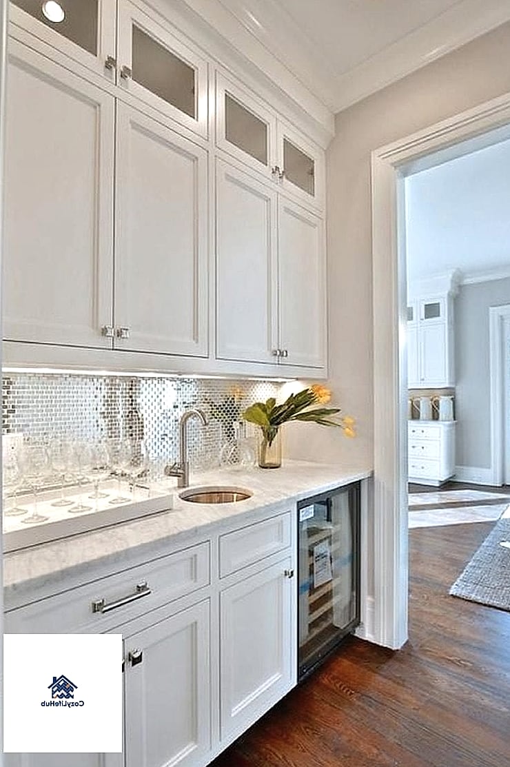 Mirrored Mosaic Backsplash