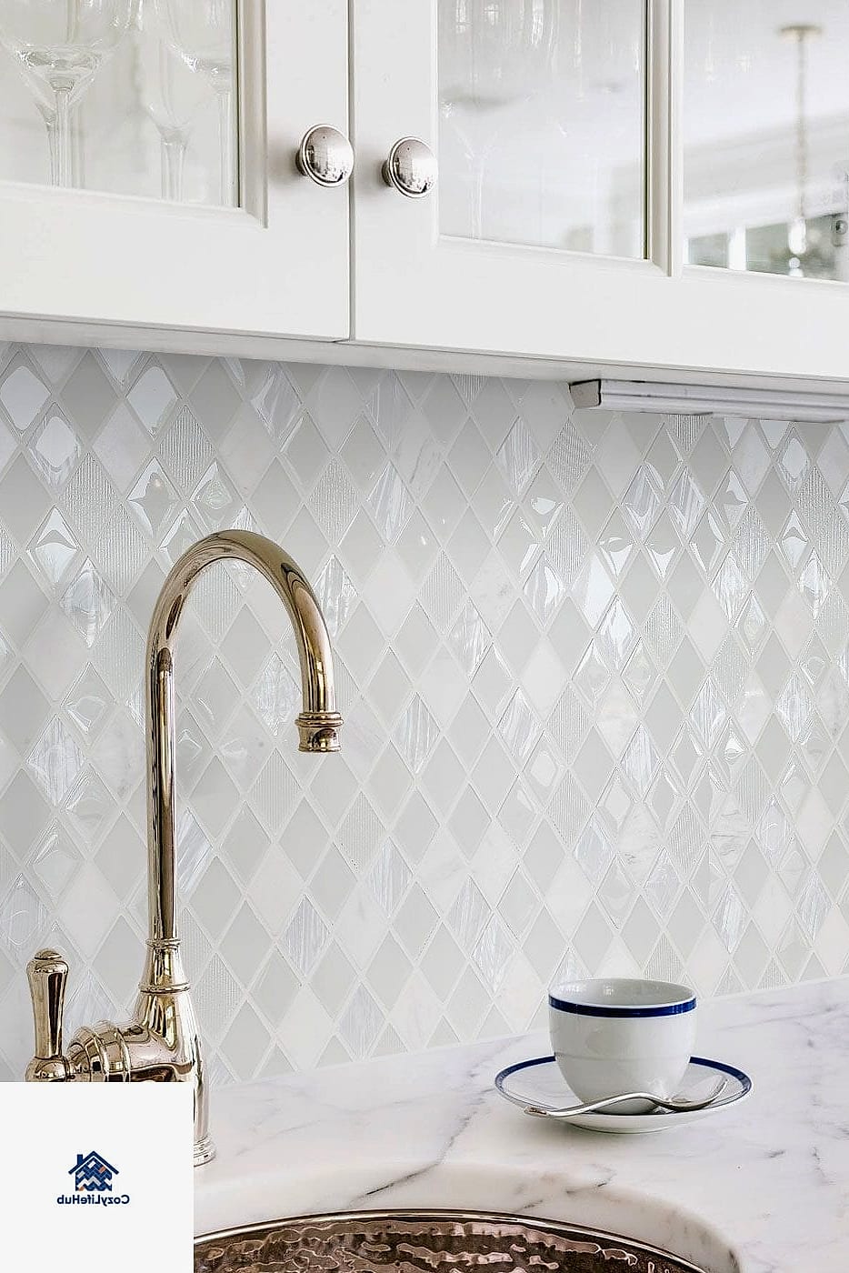 11 White Glass Mosaic Tile Ideas Worth Bookmarking Before You Renovate 10 Mixed-Finish White Glass Mosaic
