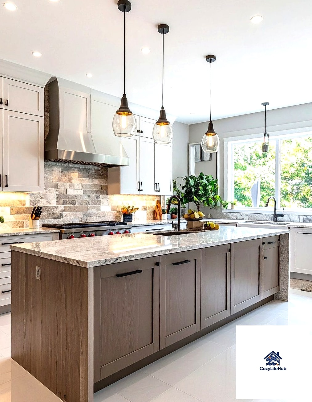 Mixed Material Backsplash