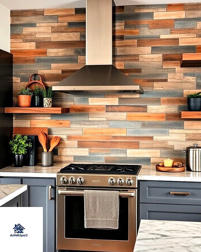 Mixed Material Backsplash