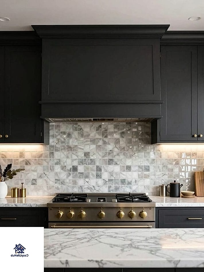 14 Backsplash Ideas for Dark Cabinets Ideas That Will Transform Your Space 15 Mixed Material Backsplash