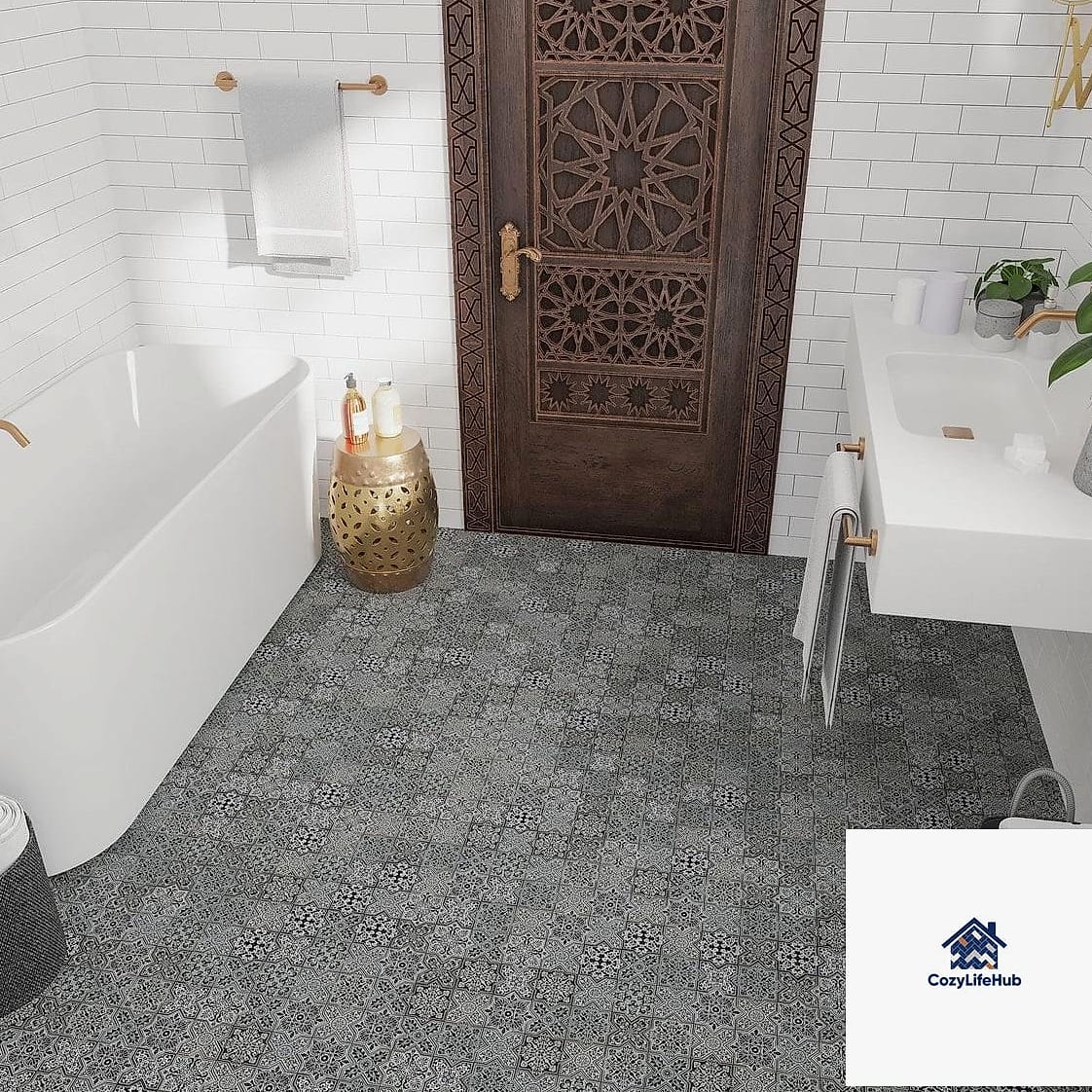 30 Black Mosaic Tile Ideas That Will Change How You See Your Home 12 Moroccan-Inspired Black Mosaic Pattern