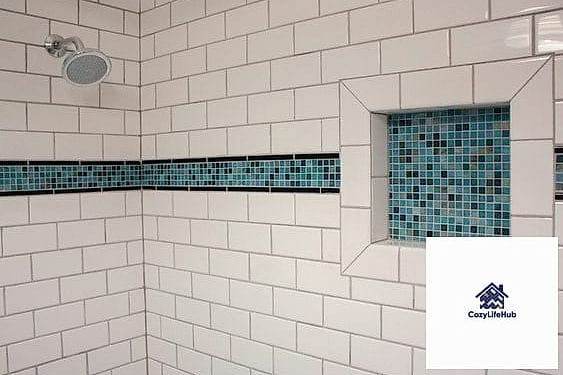 16 Subway Mosaic Tile Ideas That Are Absolutely Worth It 11 Mosaic Accent Strip Within a Larger Tile Field