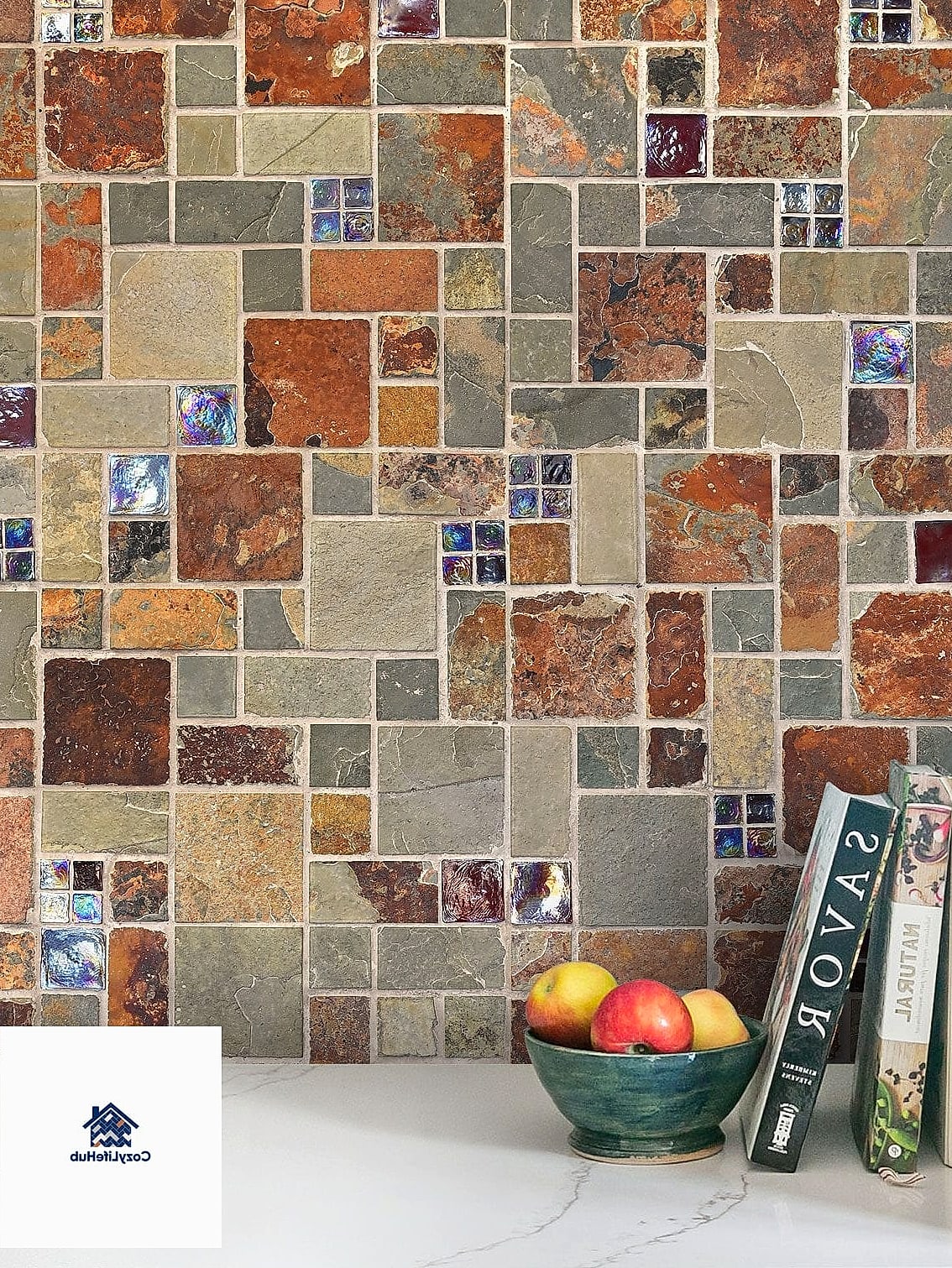 Mosaic Tile Behind the Stove Only