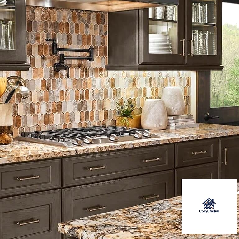 25 Backsplash for Granite Countertops Ideas That Will Change How You See Your Home 10 Mosaic Tile in Mixed Earth Tones