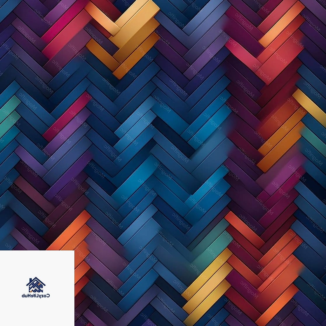 Multi-Color Herringbone Mosaic