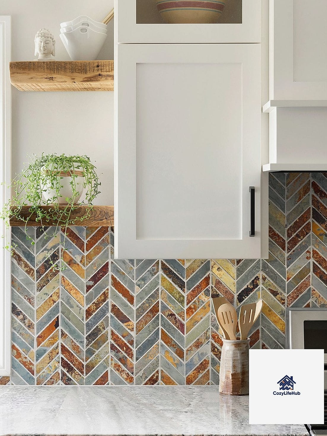 19 Chevron Backsplash Ideas Trending on Pinterest This Year 20 Multi-Color Chevron Blend