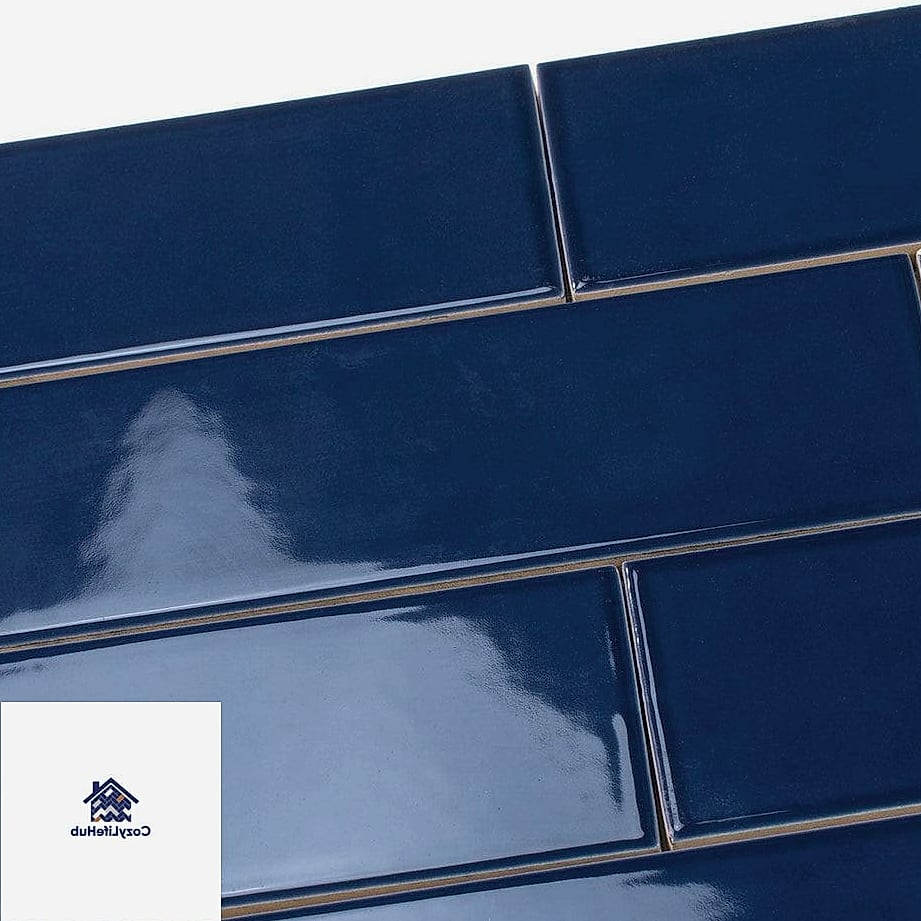 22 Glossy Subway Tile Ideas That Will Transform Your Space 7 Navy Blue Accent Wall