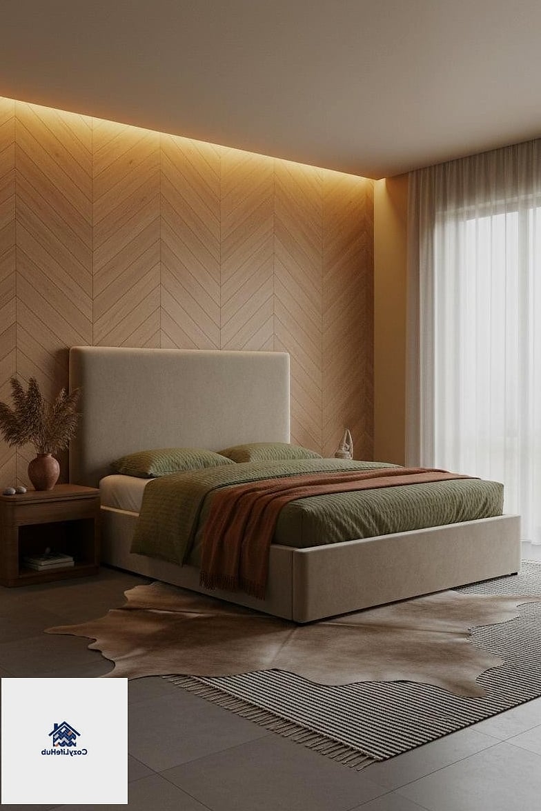 Ochre and Cream Herringbone Mix