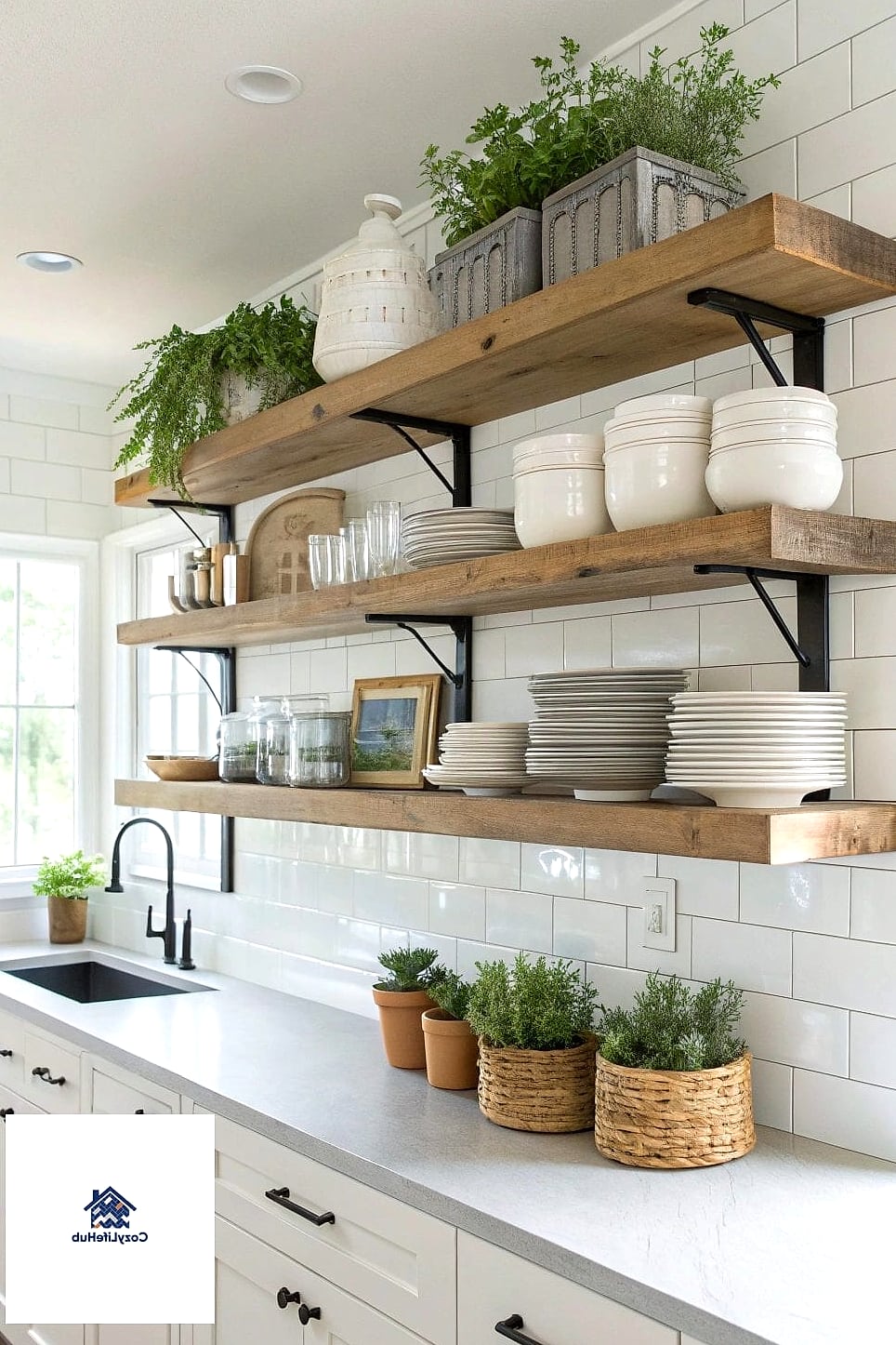 Open Shelving with Curated Styling