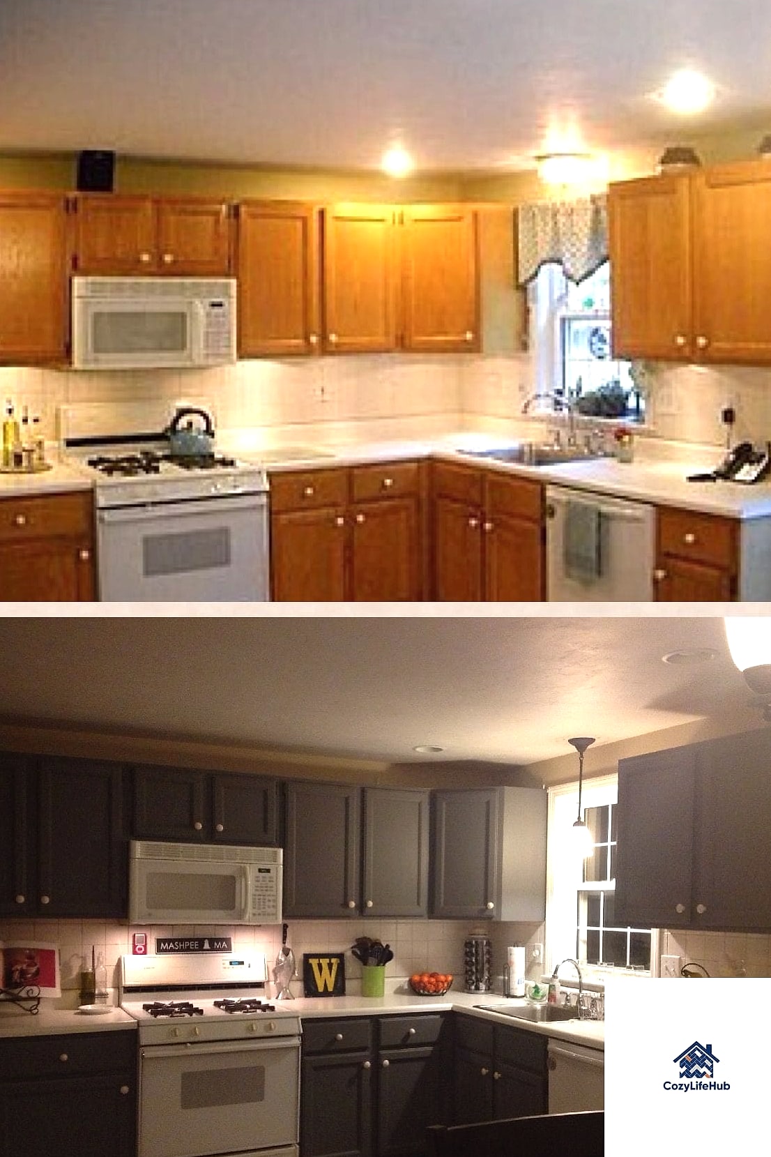 17 Inexpensive Kitchen Ideas Trending on Pinterest This Year 4 Painted Cabinet Fronts Instead of Full Replacement