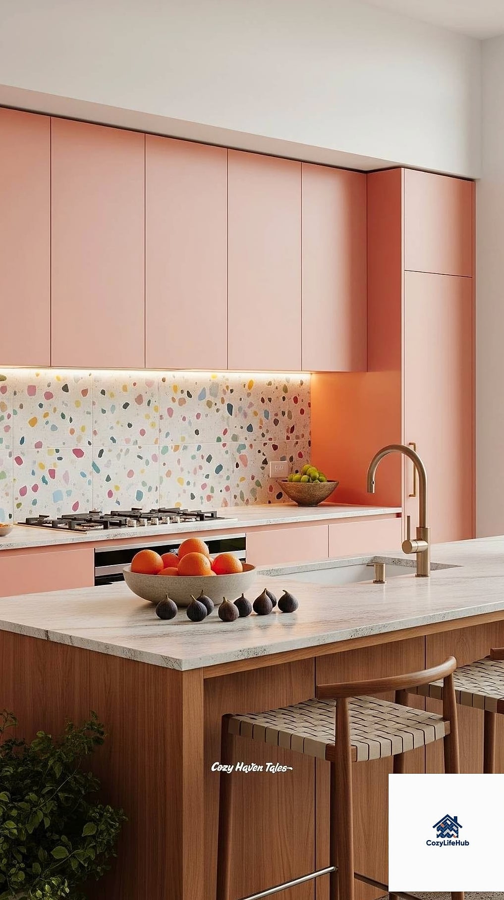 19 Terrazzo Backsplash Ideas That Look Expensive But Aren't 4 Pastel Terrazzo for a Soft, Playful Kitchen