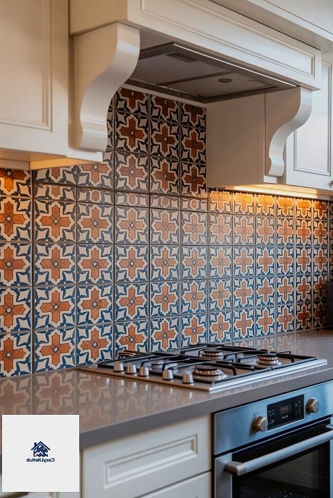 27 Modern Backsplash Ideas That Will Transform Your Space 26 Patterned Cement Tile