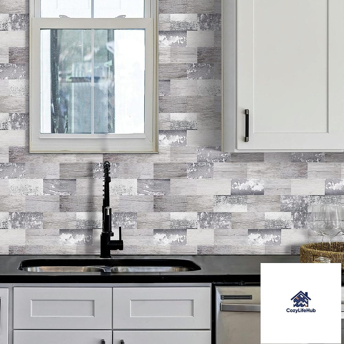 16 Farmhouse Backsplash Ideas That Look Expensive But Aren't 12 Peel-and-Stick Subway Tile for Renters