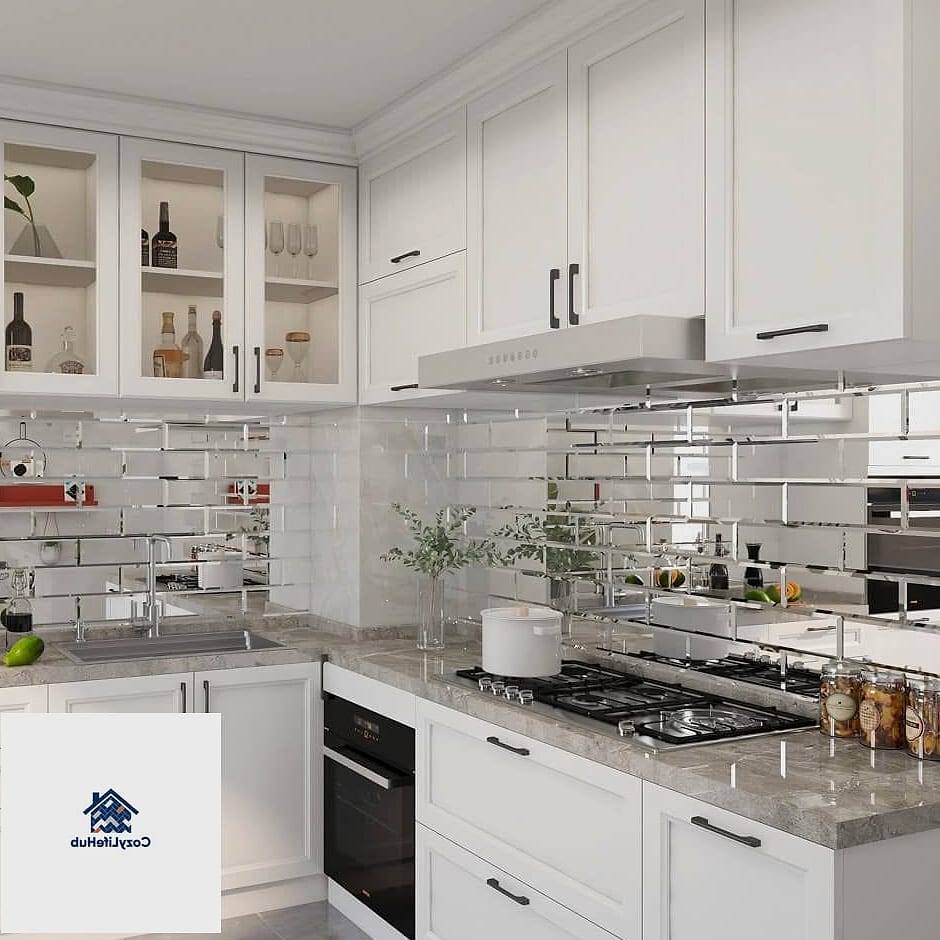 Peel-and-Stick Mirror Backsplash