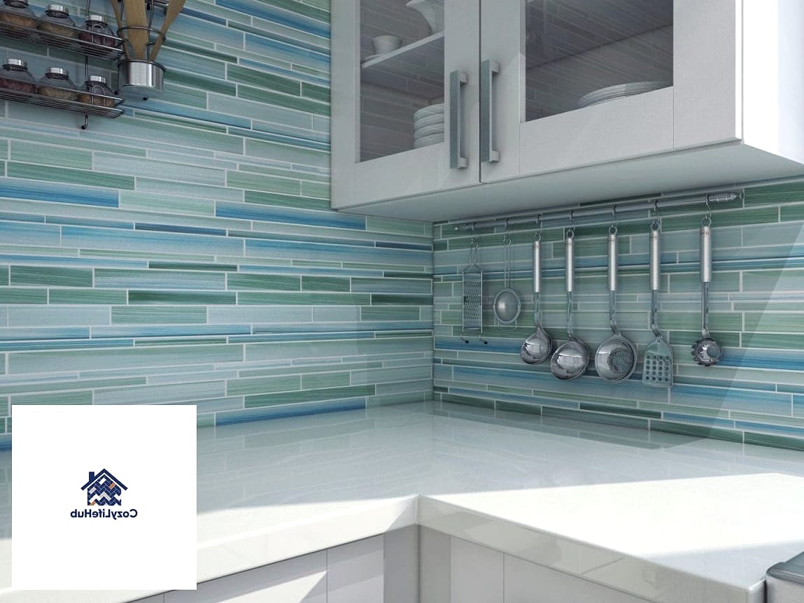Peel-and-Stick Glass-Look Backsplash