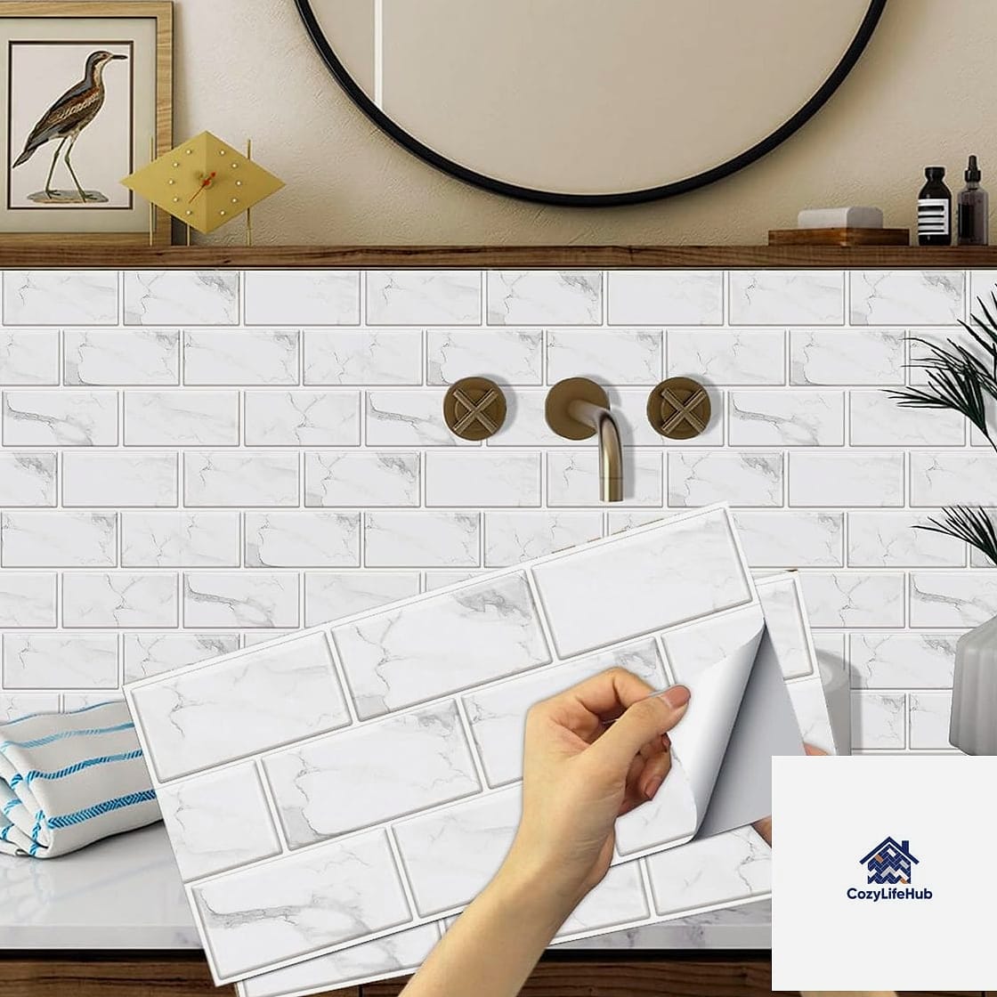 23 Backsplash for All White Kitchen Ideas for Every Home Style and Budget 18 Peel-and-Stick White Tile Backsplash
