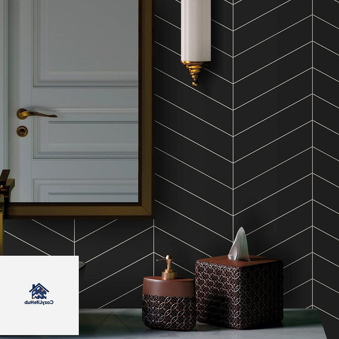 15 Chevron Tile Ideas That Designers Keep Coming Back To 13 Peel-and-Stick Chevron for Renters