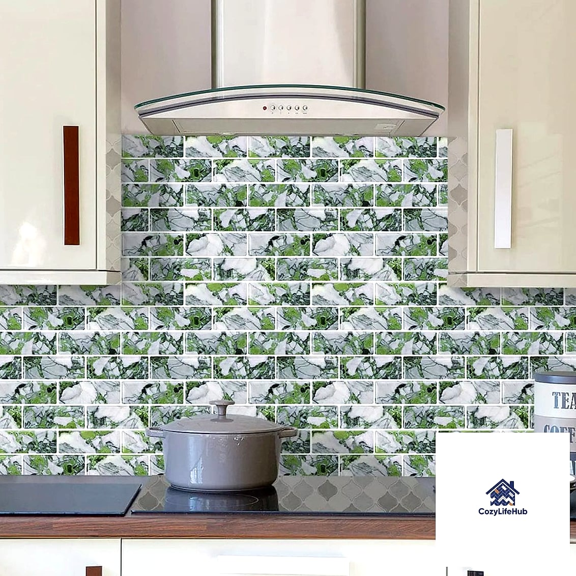 27 Modern Backsplash Ideas That Will Transform Your Space 16 Peel-and-Stick Tile for Renters