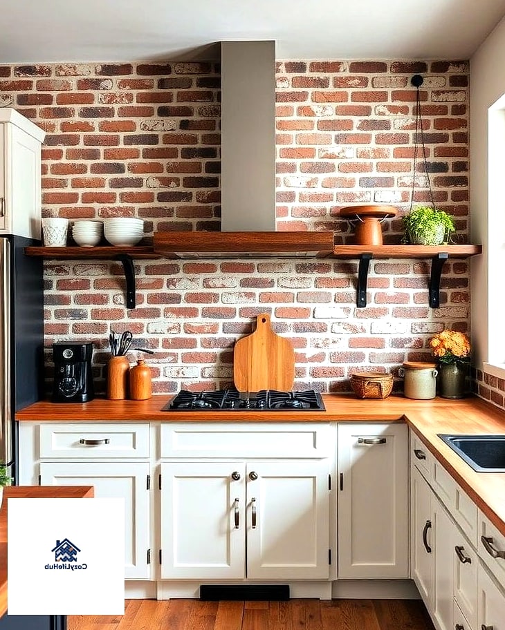 Reclaimed Brick Backsplash