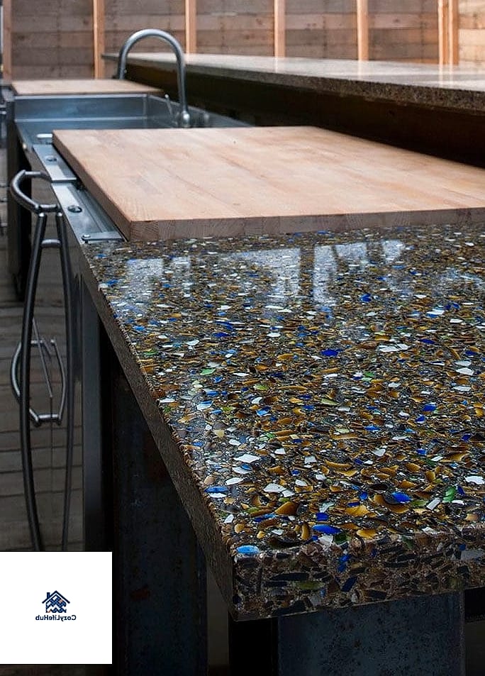 30 Heat Resistant Kitchen Ideas That Prove This Trend Is Here to Stay 21 Recycled Glass Countertops