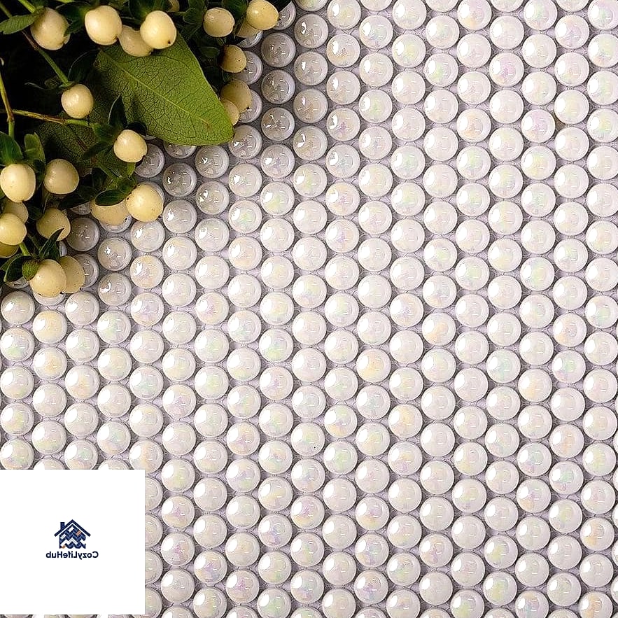 22 Recycled Glass Tile Ideas That Are Stylish and Practical 6 Recycled Glass Penny Rounds