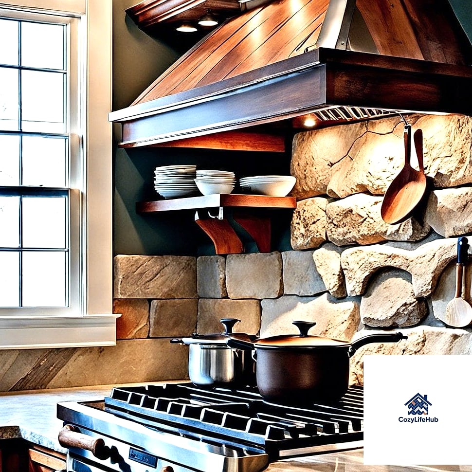 17 Rustic Stone Backsplash Ideas That Will Transform Your Space 4 Rough-Cut Fieldstone Full Wall