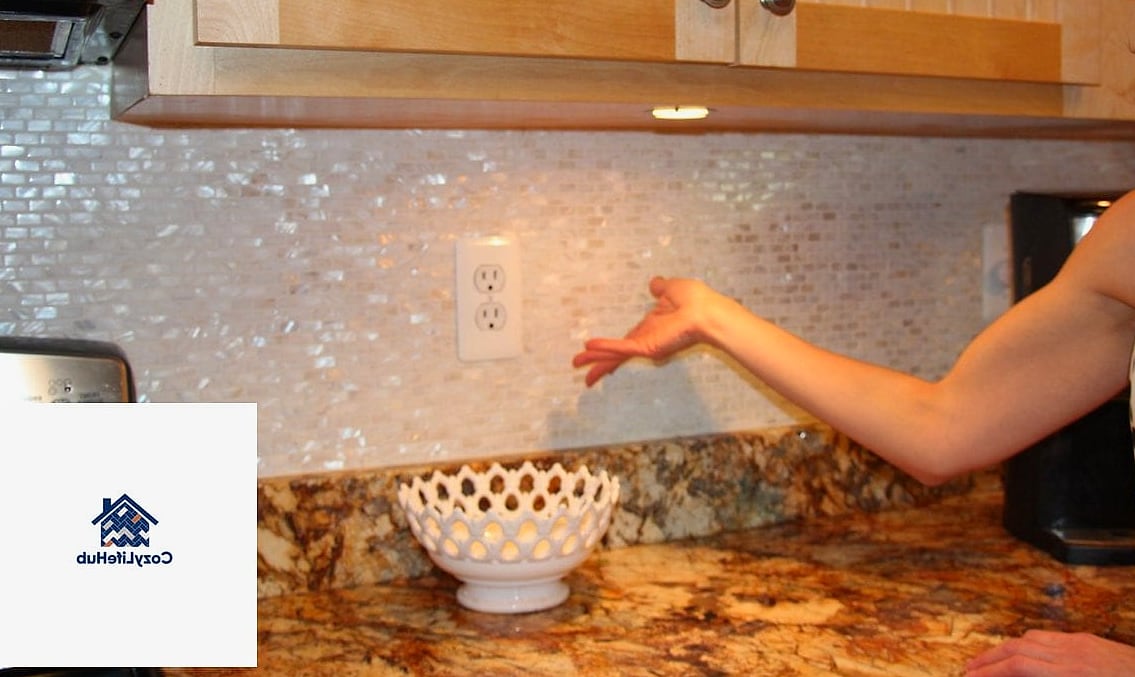 21 Shell Backsplash Ideas Worth Stealing From Interior Designers 15 Shell Tile with Under-Cabinet Lighting