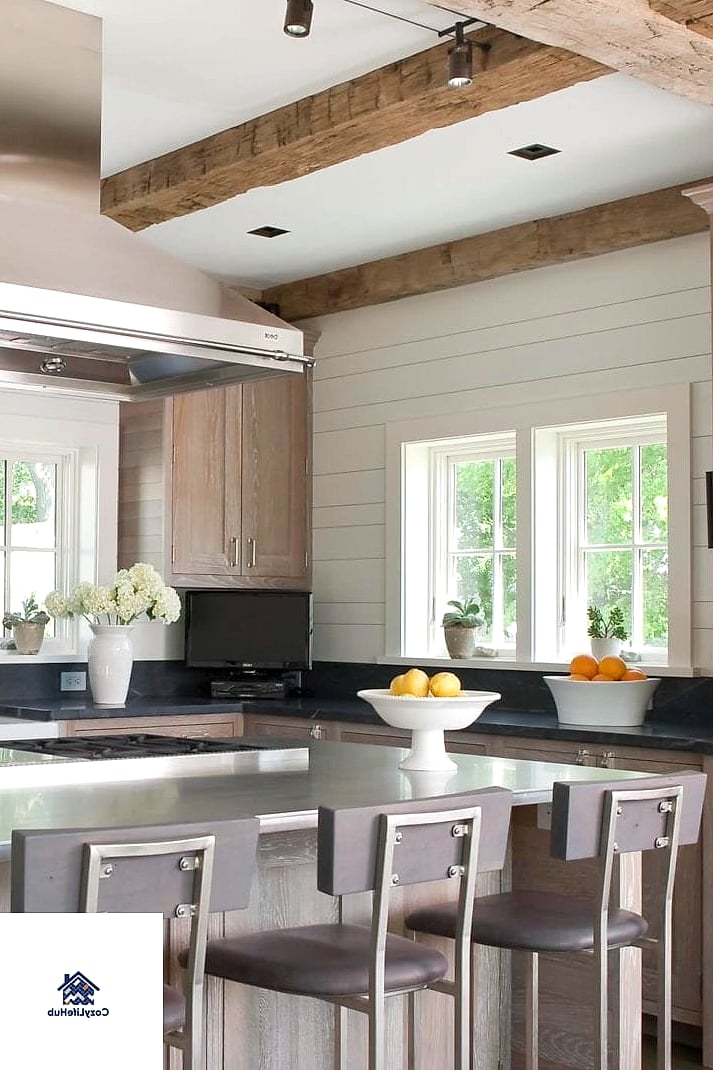 Shiplap Above the Counter, Tile Below