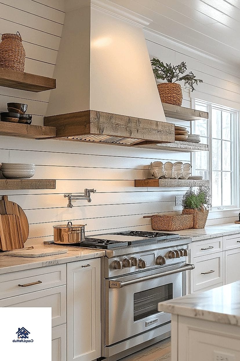 Shiplap with Brass or Gold Accents