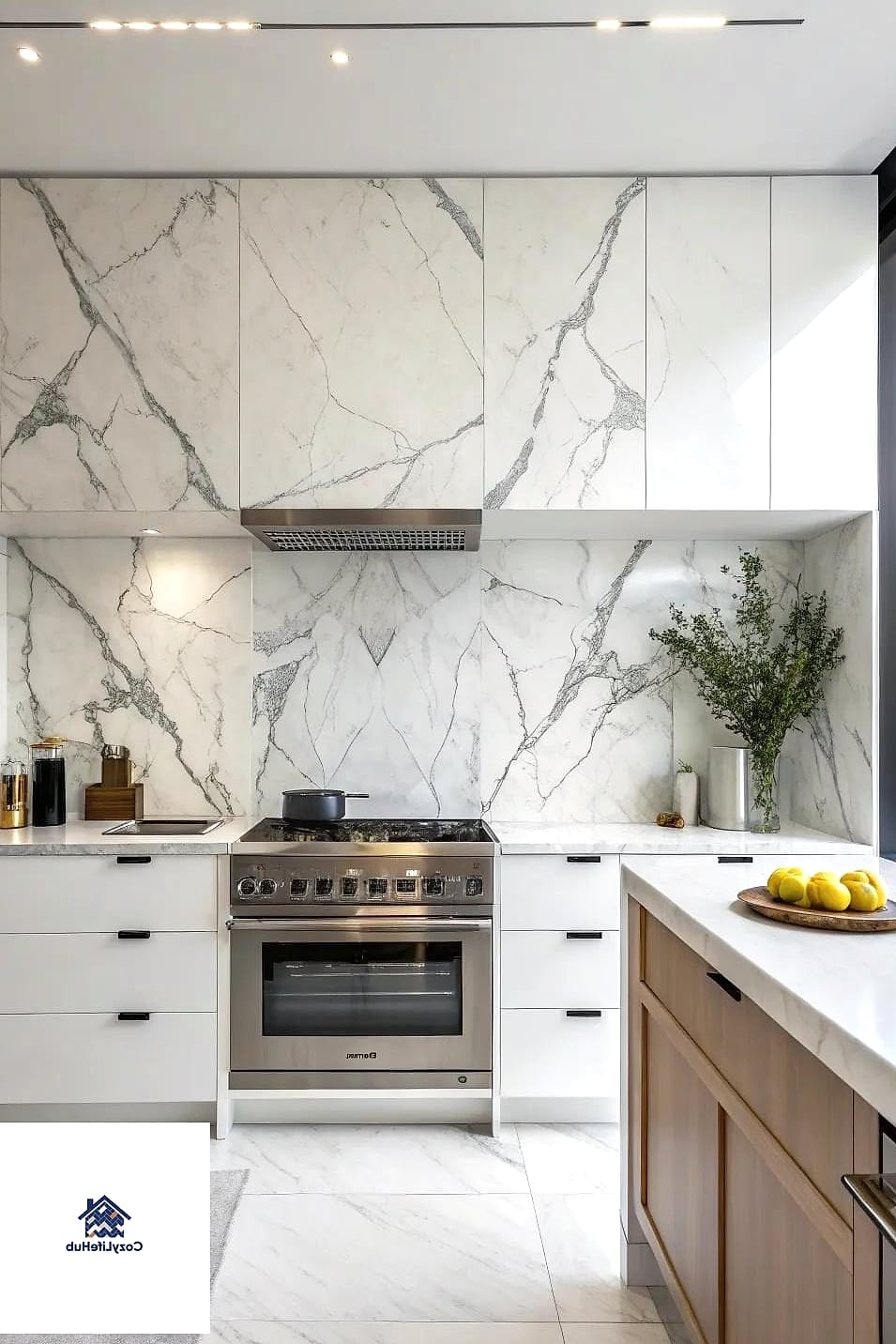 Slab Marble Backsplash