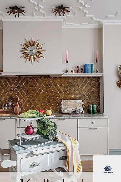 Small-Format Teardrop Tile for a Cottage Kitchen