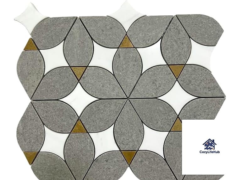 18 Waterjet White Gray Mosaic Tile Ideas You'll Want to Save Right Now 14 Small-Scale Mosaic Shower Floor