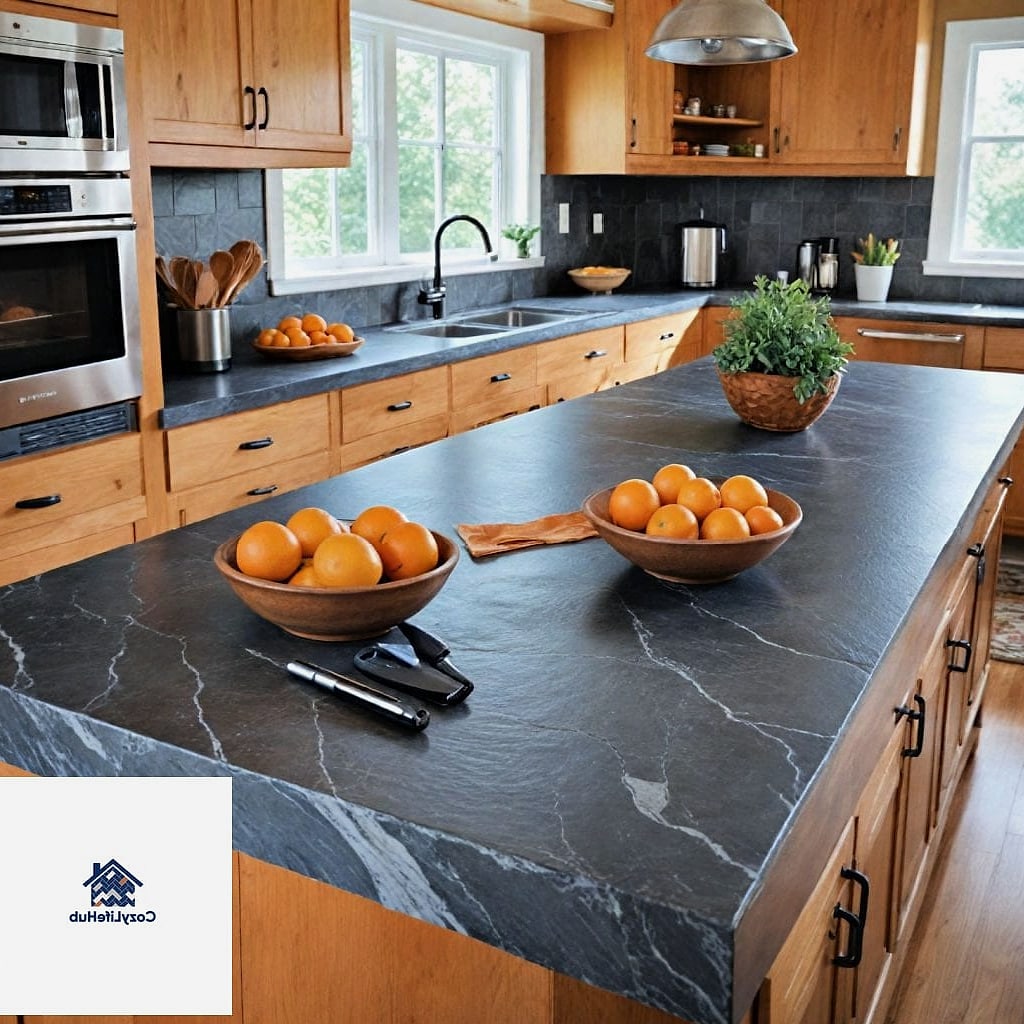 30 Heat Resistant Kitchen Ideas That Prove This Trend Is Here to Stay 5 Soapstone Counters Near the Stove