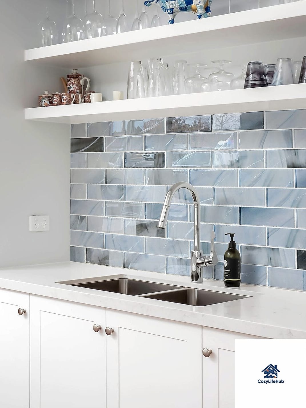 16 Subway Mosaic Tile Ideas That Are Absolutely Worth It 5 Soft Blue Mosaic for a Coastal Feel