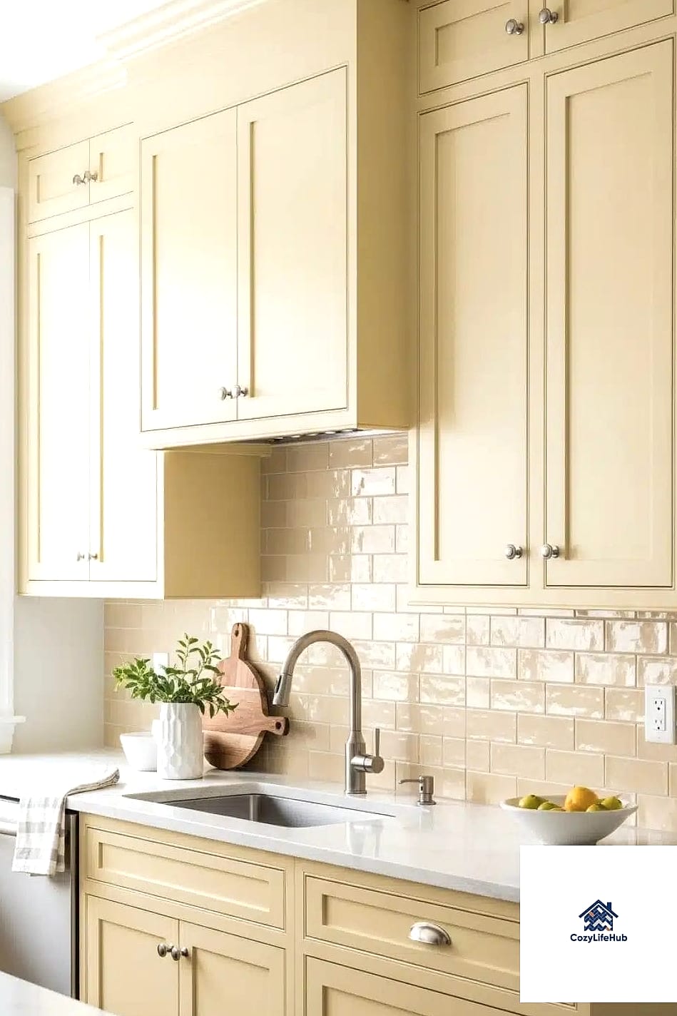 Soft Butter Yellow Subway Tile