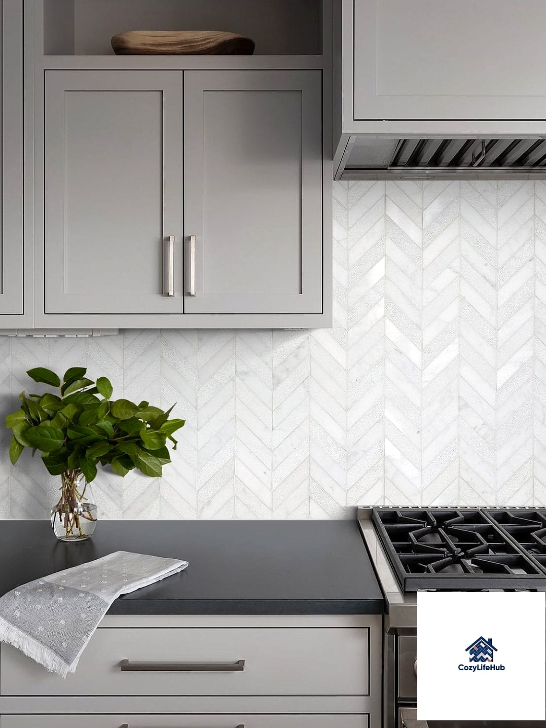 Soft Gray Chevron Pattern
