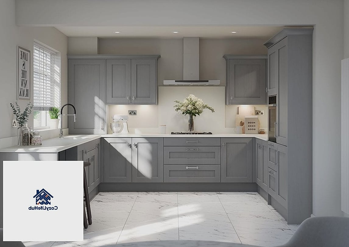 Soft Gray Shaker Cabinets