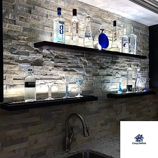 Stacked Stone Accent Wall