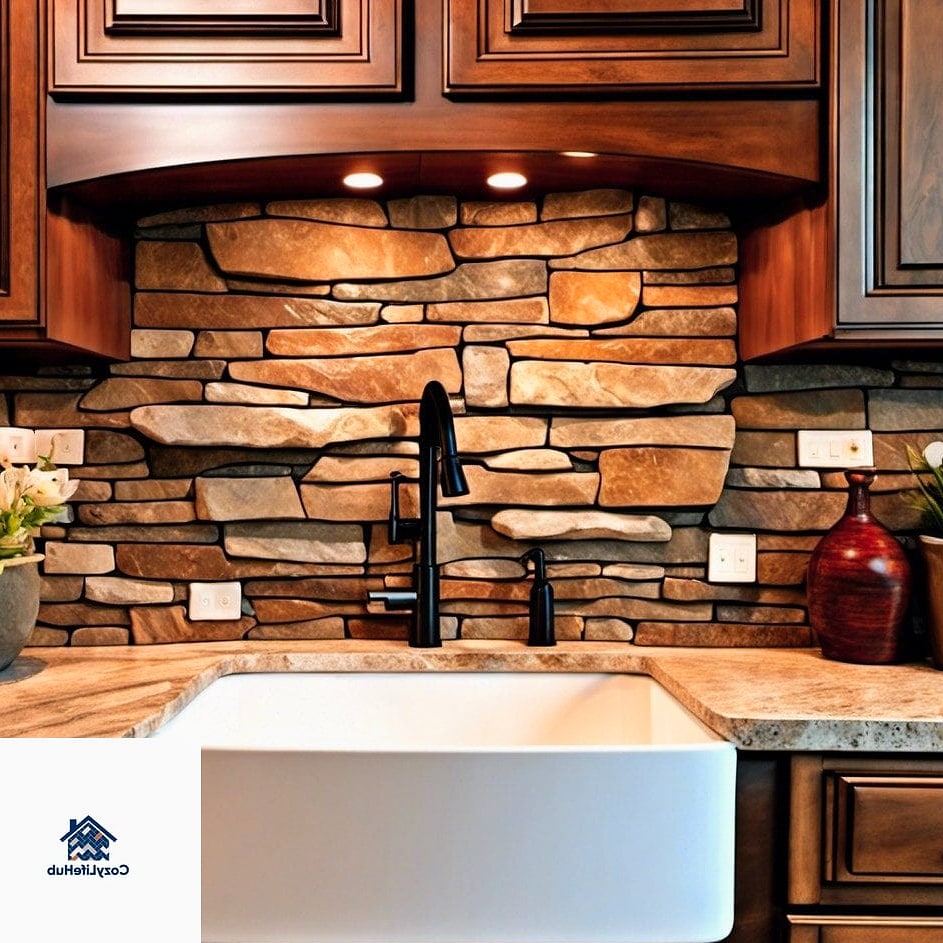 Stacked Stone Accent Wall