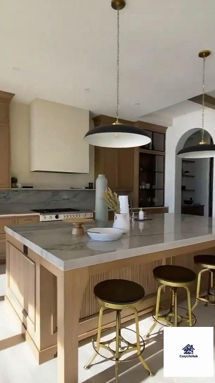 17 Inexpensive Kitchen Ideas Trending on Pinterest This Year 16 Statement Pendant Lighting Over the Island