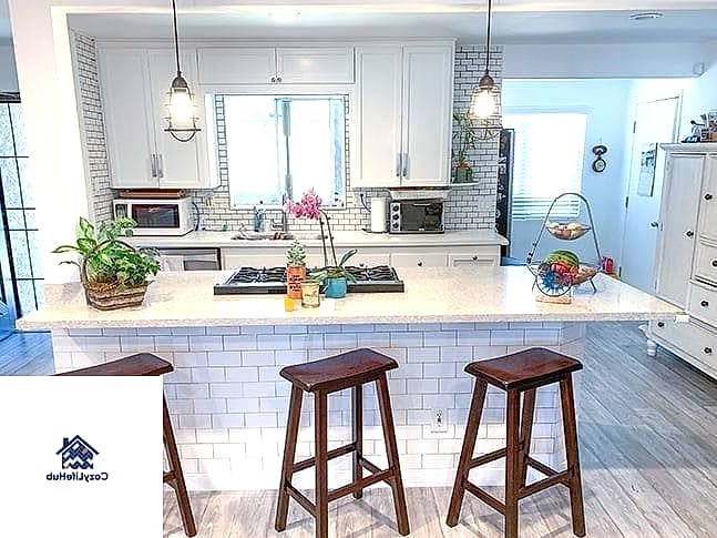 17 Subway Tile Ideas You'll Want to Save Right Now 18 Subway Tile Kitchen Island Wrap