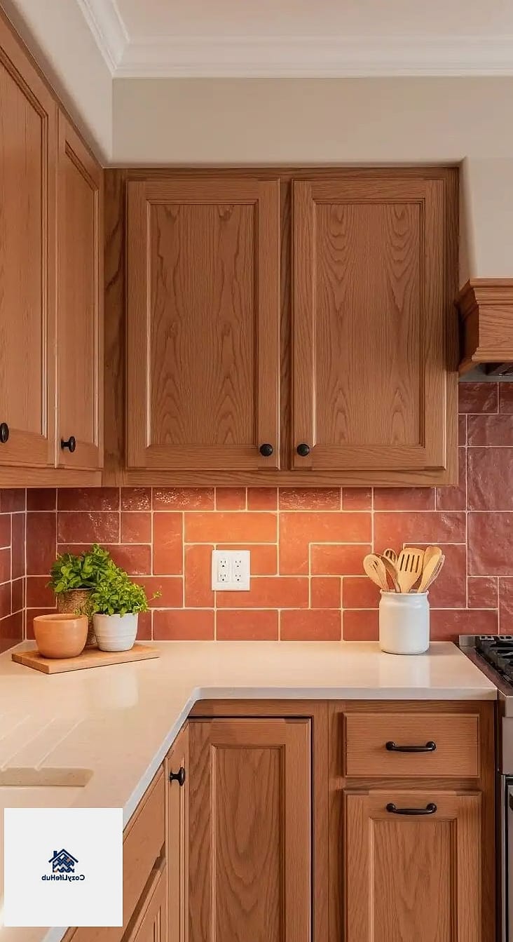 14 Backsplash Ideas for Dark Cabinets Ideas That Will Transform Your Space 14 Terracotta Tile