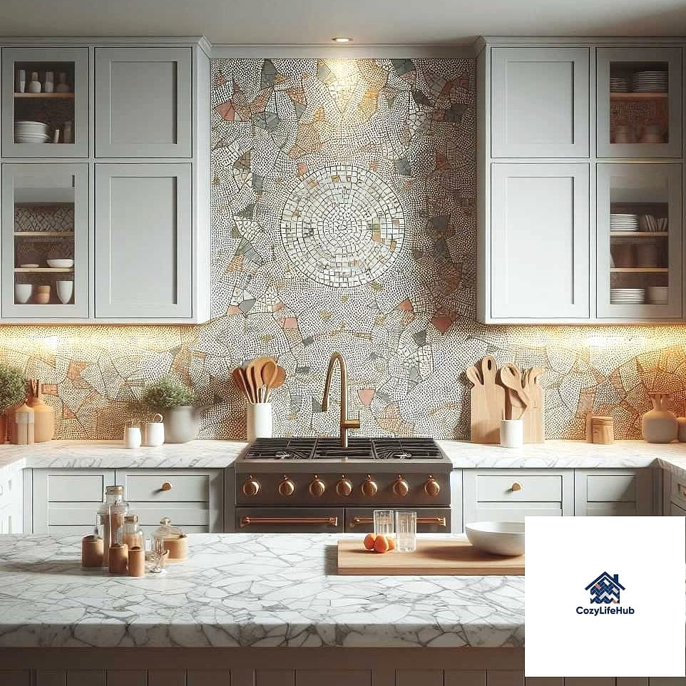 19 Terrazzo Backsplash Ideas That Look Expensive But Aren't 10 Terrazzo Behind a Vintage Stove