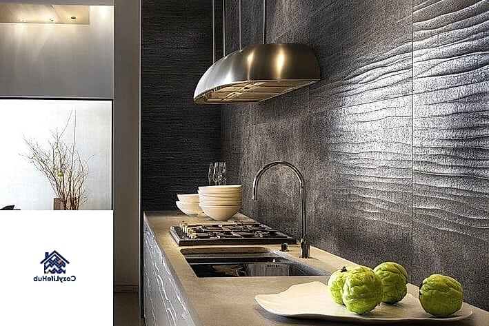 Textured Gray Tile Flooring