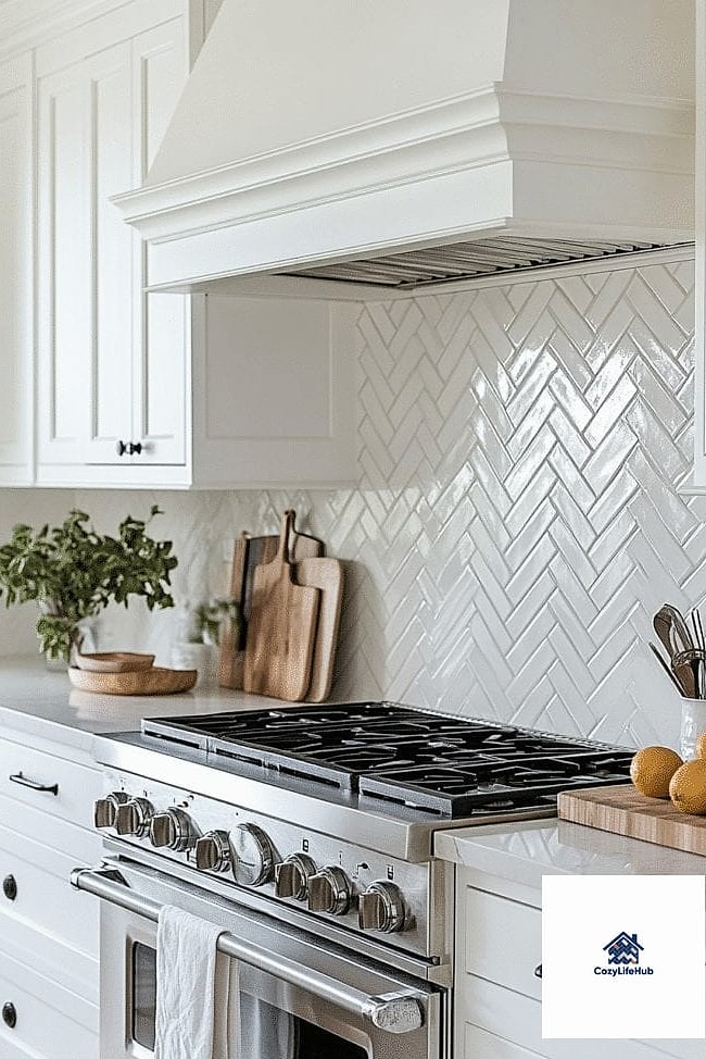 Textured Handmade-Look Herringbone