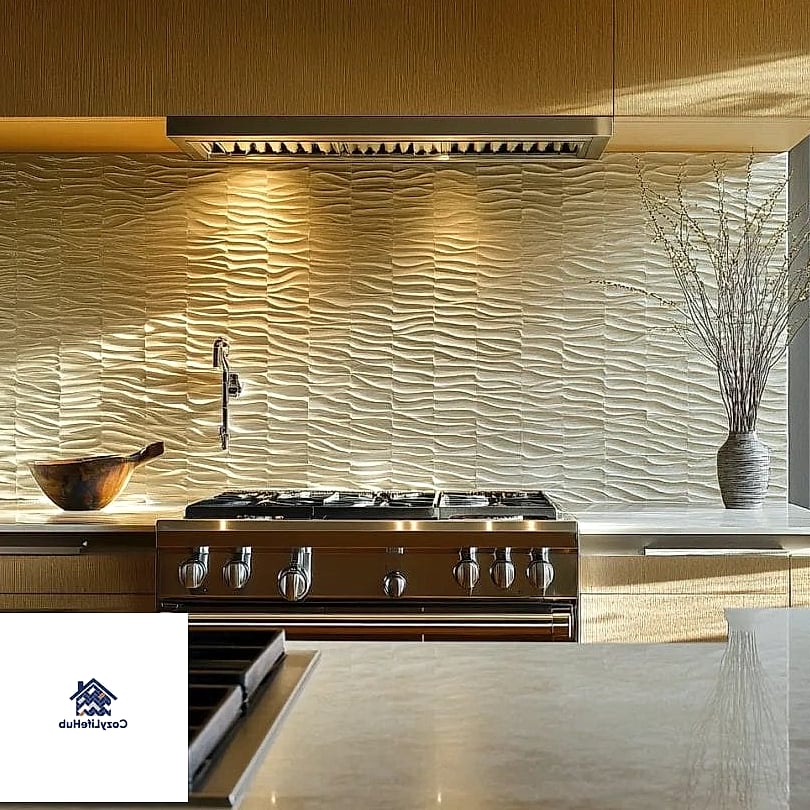 13 Contemporary Kitchen Ideas That Are Absolutely Worth It 9 Textured Tile Backsplashes