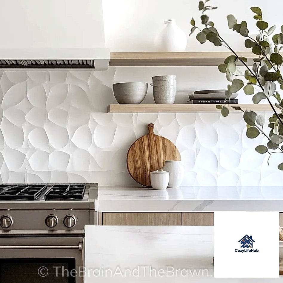 Textured White Tile