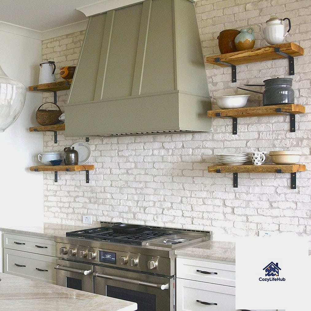 18 White Brick Backsplash Ideas You Haven't Seen Before 4 Thin Brick Veneer in a Vertical Stack